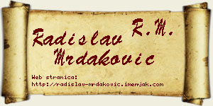 Radislav Mrdaković vizit kartica